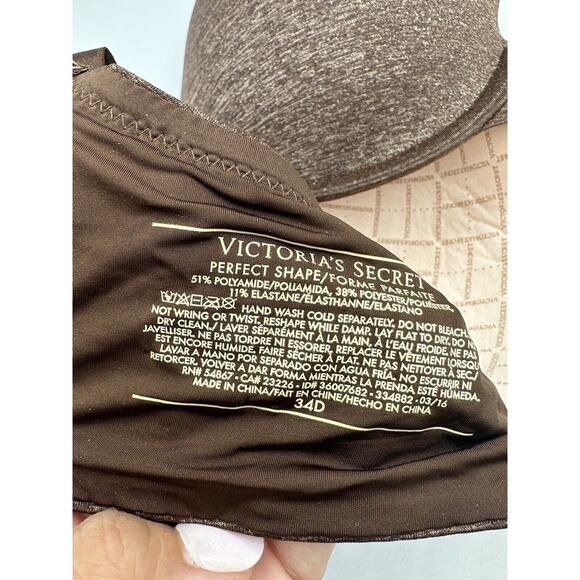 TWO Push Up Lace 34D Pink Perfect Shape Sexy Balconet Victoria's Secret Bra Lot - Picture 7 of 15